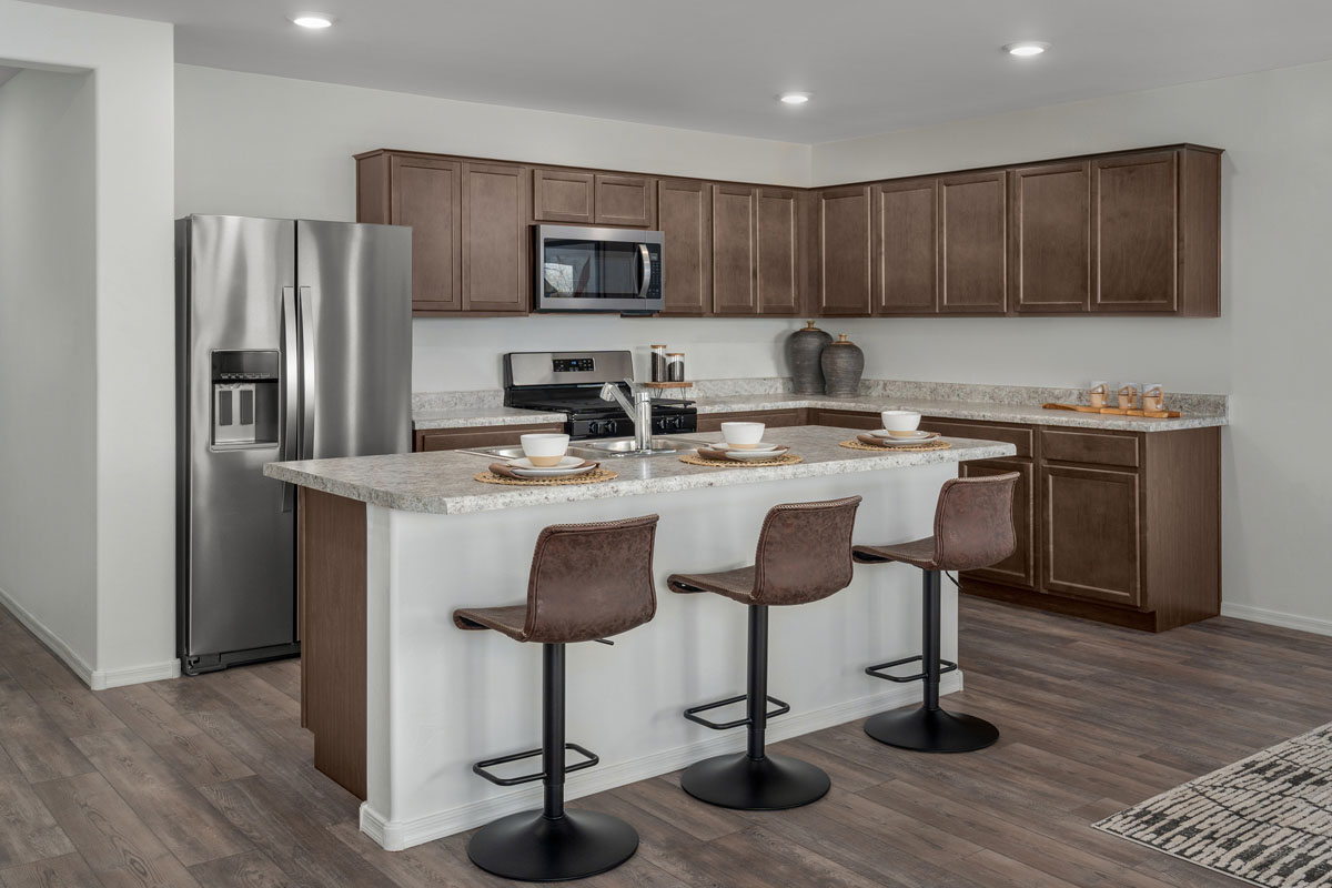 KB model home kitchen in Sahuarita, AZ