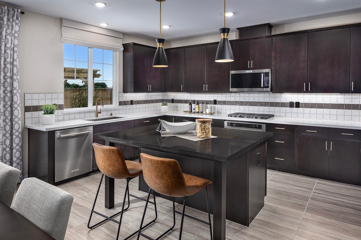 KB model home kitchen in Gilroy, CA