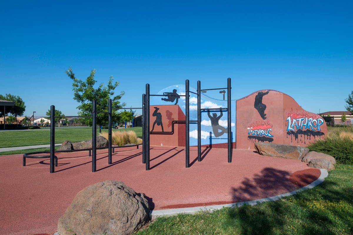 Close to fitness park at Lathrop Generations Center