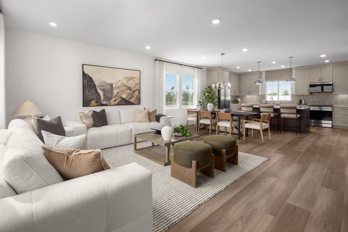 KB model home great room in El Monte, CA
