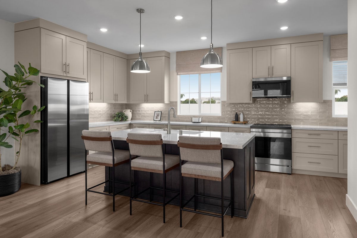 KB model home kitchen in El Monte, CA