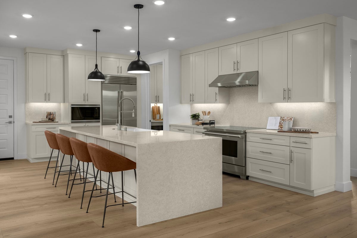 KB model home kitchen in Moorpark, CA