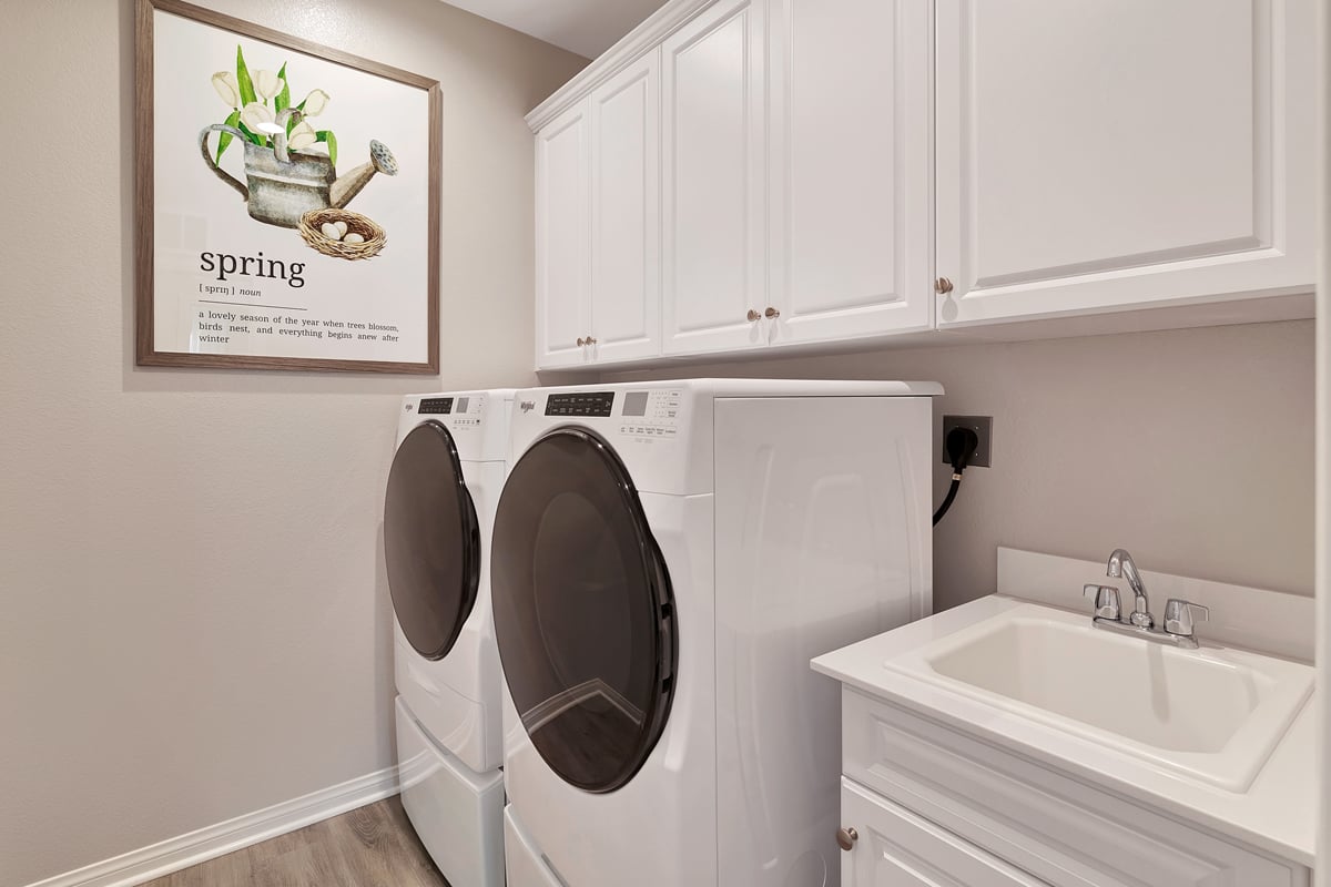 Upgraded laundry room cabinets