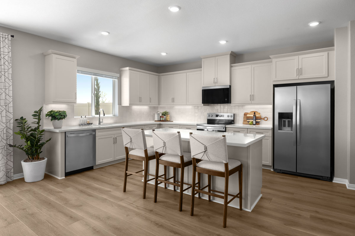 KB model home kitchen in Perris, CA