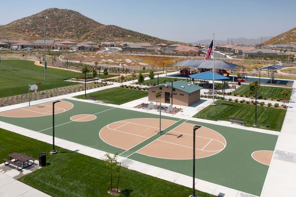 Community basketball courts