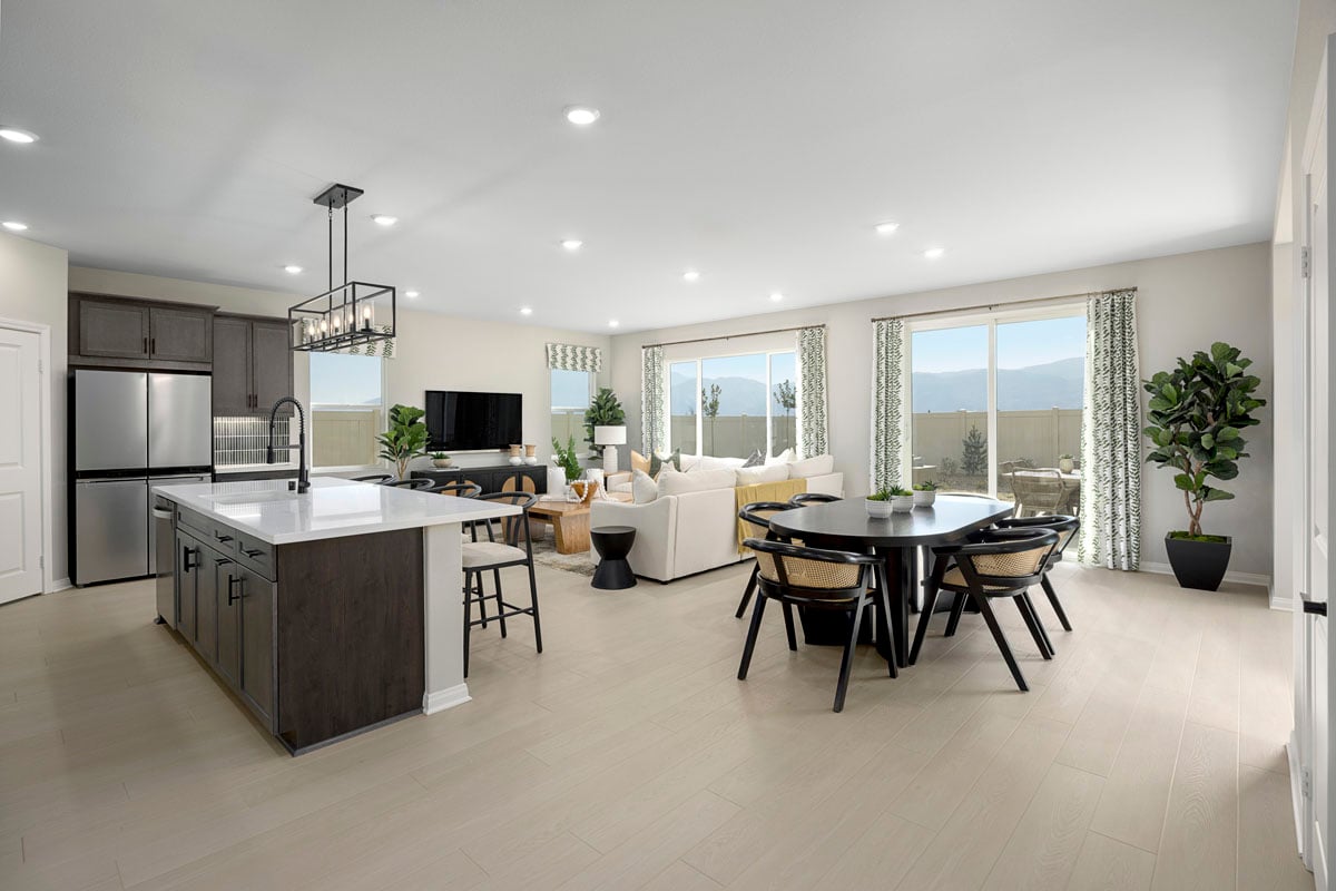 KB model home great room in Banning, CA