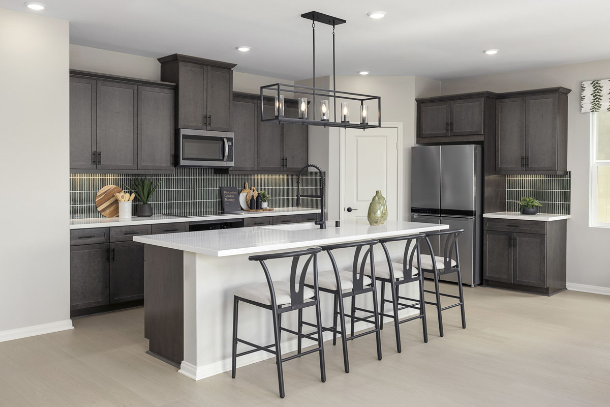 KB model home kitchen in Banning, CA