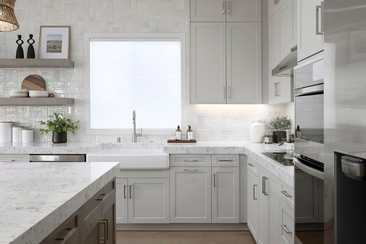 Optional custom tile kitchen backsplash 