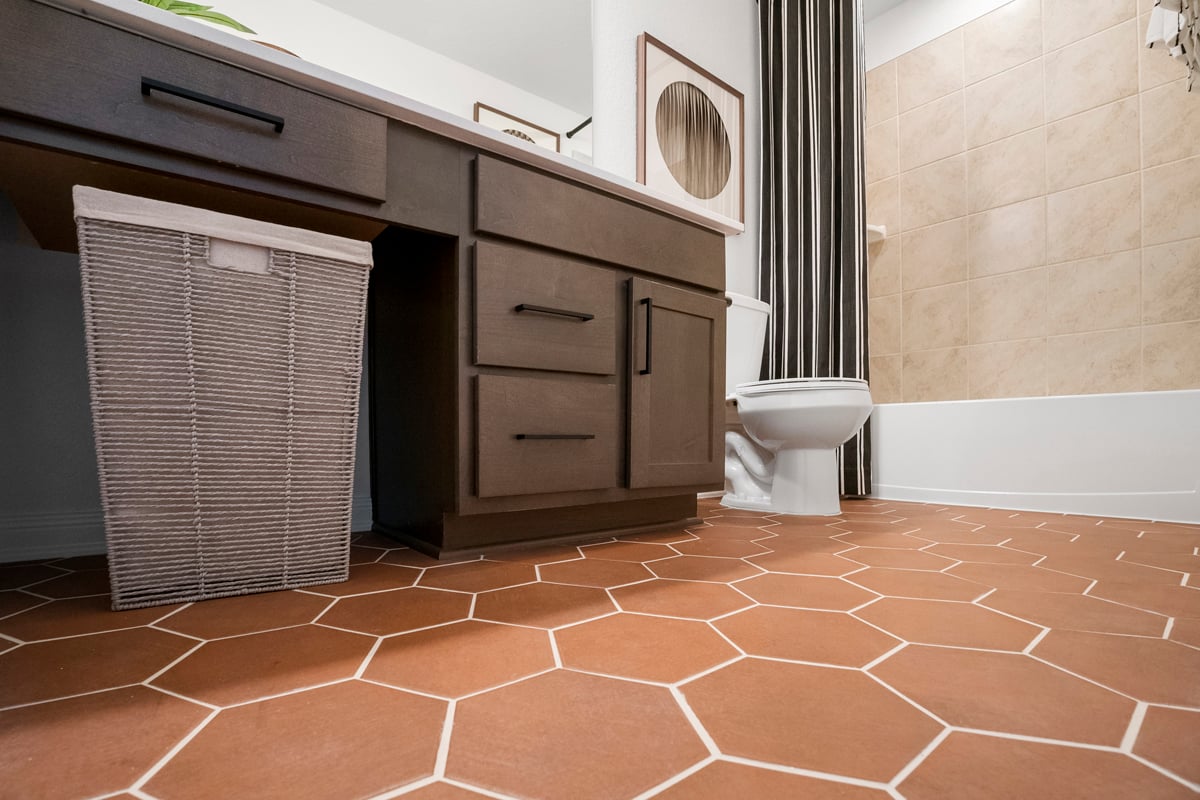 Tile flooring at wet areas