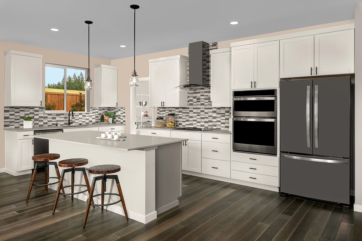 KB model home kitchen in Spanaway, WA